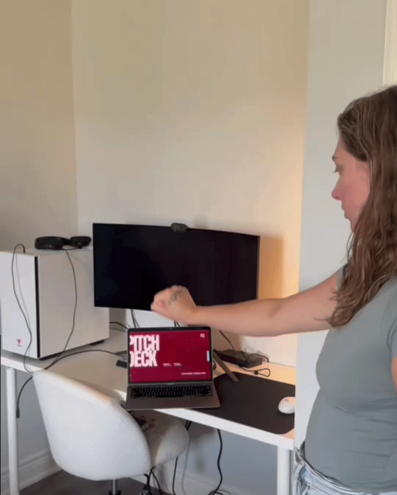 Dragging a page with a closed fist